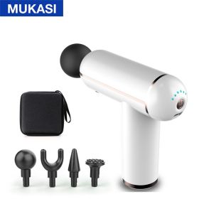 MUKASI LCD Display Massage Gun Portable Percussion Pistol Massager For Body Neck Deep Tissue Muscle Relaxation Gout Pain Relief