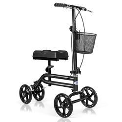 Medical Steerable Knee Walker with Dual Braking System