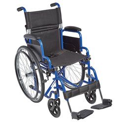 Ziggo Wheelchair Lightweight Folding 16 Blue