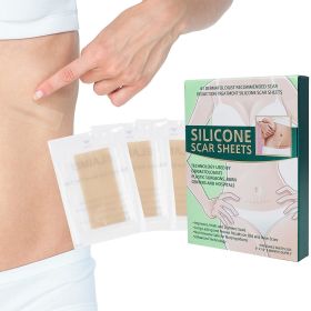 Reusable Silicone Scar Sheets for Surgical Scars 1.6 x 3 Inches. 4 Pack Nude Silicone Scar Strips for Surgical Scars, C-Section, Keloid