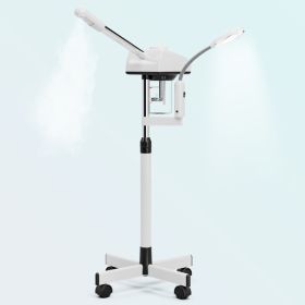 Professional Facial Steamer for Esthetician, 2 in 1 Rolling Facial Steamer with 5X Mag Lamp