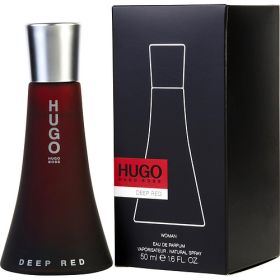 HUGO DEEP RED by Hugo Boss (Scent: Pear, Mandarin Orange, Blood Orange, Black Currant, Clementine, Ginger Flower, Hibiscus Seed, Ginger, Freesia, Tuberose, Vanilla, Musk, California Cedar, Sandalwood, Option: WOMEN, size: 1.6 OZ)