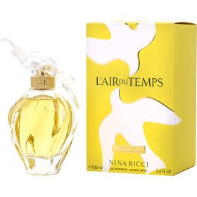 L'AIR DU TEMPS by Nina Ricci (Scent: Rose, Bergamot, Aldehydes, Neroli, Peach, Carnation, Brazilian Rosewood, Rose, Orchid, Violet, Ylang-Ylang, Jasmine, Gardenia, Carnation, Orris Root, Cloves, Rosemary, Musk, Cedar, Sandalwood, Vetiver, Amber, Oakmoss, Iris, Benzoin, Spices, Option: WOMEN, size: 3.3 OZ)