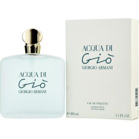 ACQUA DI GIO by Giorgio Armani (Scent: Peony, Pineapple, Musk Vodka, Violet, Lemon, Banana Leaf, Peach, Ylang-Ylang, hyacinth, Calone, Rose, Jasmine, Freesia, Lily of the Valley, Lily, Styrax, Cedar, Musk, Amber, Sandalwood, Option: WOMEN, size: 3.4 OZ)