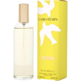 L'AIR DU TEMPS by Nina Ricci (Scent: Rose, Bergamot, Aldehydes, Neroli, Peach, Carnation, Brazilian Rosewood, Rose, Orchid, Violet, Ylang-Ylang, Jasmine, Gardenia, Carnation, Orris Root, Cloves, Rosemary, Musk, Cedar, Sandalwood, Vetiver, Amber, Oakmoss, Iris, Benzoin, Spices, Option: WOMEN, size: 3.4 OZ)