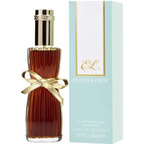 YOUTH DEW by Estee Lauder (Scent: Bergamot, Peach, Lavender, Spices, Narcissus, Orange, Aldehydes, Cloves, Spicy Notes, Jasmine, Lily of the Valley, Orchid, Rose, Cassis, Ylang-Ylang, Cinnamon, Musk, Incense, Patchouli, Vetiver, Amber, Oakmoss, Peru Balsam, Vanilla, Tolu Balsam, Option: WOMEN, size: 2.25 OZ)