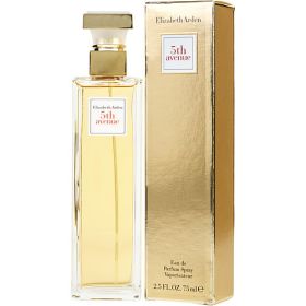 FIFTH AVENUE by Elizabeth Arden (Scent: Lily of the Valley, Lilac, Bergamot, Mandarin Orange, Lime (Linden Blossom), Magnolia, Peach, Violet, Bulgarian Rose, Ylang-Ylang, Tuberose, Carnation, Jasmine, Nutmeg, Vanilla, Sandalwood, Amber, Musk, Iris, Cloves, Option: WOMEN, size: 2.5 OZ)