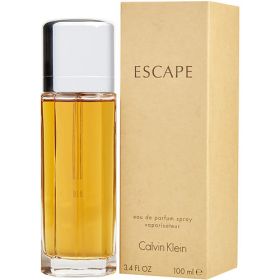 ESCAPE by Calvin Klein (Scent: Chamomile, Melon, Litchi, Ylang-Ylang, Cassia, Marigold, Oakmoss, Black Orchid, Apple, Mandarin Orange, Coriander, hyacinth, Tagetes, Apricot, Lily of the Valley, Jasmine, Peach, Rose, Carnation, Cloves, Oakmoss, Vanilla, Cedar, Musk, Vetiver, Amber, Sand, Option: WOMEN, size: 3.4 OZ)