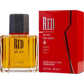 RED by Giorgio Beverly Hills (Scent: Leather, Oakmoss, Artemisia, Carnation, Amber, Option: MEN, size: 3.4 OZ)