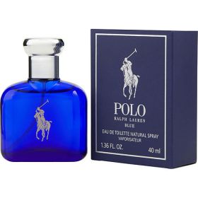 POLO BLUE by Ralph Lauren (Scent: melon, mandarin orange, woodsy notes, suede, musk, Option: MEN, size: 1.3 OZ)