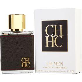 CH CAROLINA HERRERA (NEW) by Carolina Herrera (Scent: leather, nutmeg, bergamot, grapefruit peel, jasmine, ambergris, violet, wood, burnt sugar, vanilla, moss, saffron, mandarin, Option: MEN, size: 1.7 OZ)