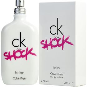 CK ONE SHOCK by Calvin Klein (Scent: Passion Flower, Poppy, Dark Cocoa, Amber And Patchouli., Option: WOMEN, size: 6.7 OZ)