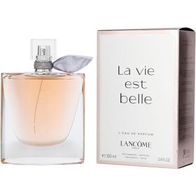 LA VIE EST BELLE by Lancome (Scent: Pear, Black Currant, Orange Blossom, Jasmine, Iris, Praline, Vanilla, Tonka Bean, Patchouli, Option: WOMEN, size: 3.4 OZ)