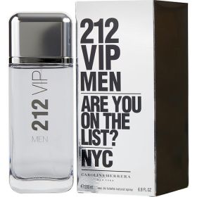 212 VIP by Carolina Herrera (Scent: woody oriental include vodka, Passion fruit, Ginger, Black pepper, Frozen mint, Option: MEN, size: 6.8 OZ)